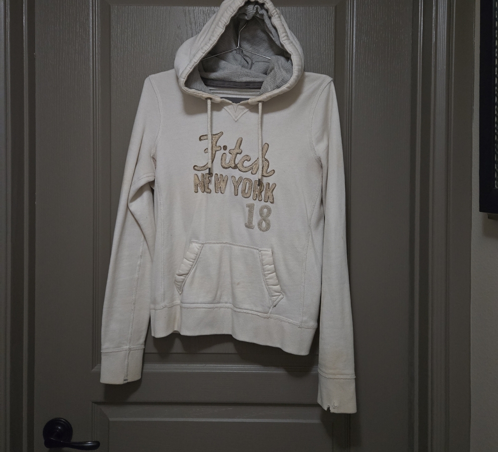 Abercrombie & Fitch Cream Oversized Hoodie
